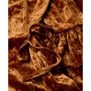 Mid-length velvet wrap dress for women Superdry image-5