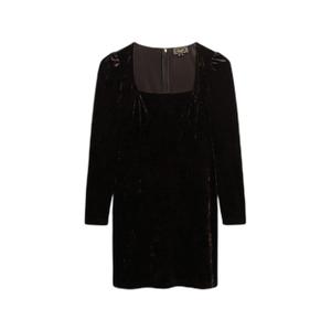 Vestido corto de terciopelo con escote cuadrado mujer Superdry image-0