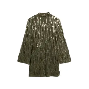 Short fringe and sequin dress for women Superdry image-0