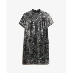 Short Sequin T-Shirt Dress for Women Superdry image-0