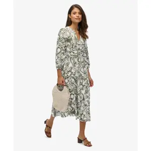 Women's mid-length frill dress Superdry image-2