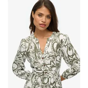 Women's mid-length frill dress Superdry image-6