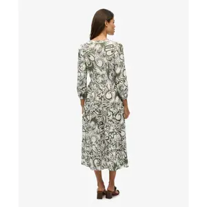 Women's mid-length frill dress Superdry image-3