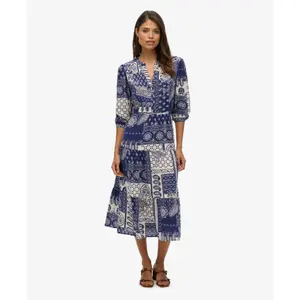 Women's mid-length frill dress Superdry image-1