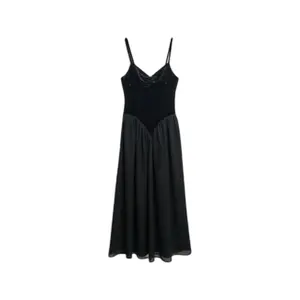 Midiklänning med korsett i sammet för kvinnor Superdry image-0