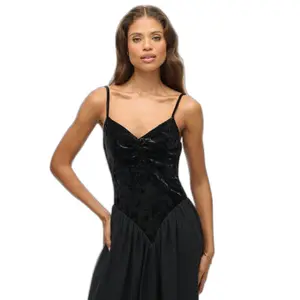 Midiklänning med korsett i sammet för kvinnor Superdry image-4