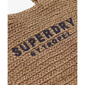 Women’s raffia tote bag Superdry City image-4