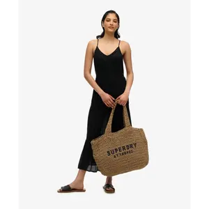 Women’s raffia tote bag Superdry City image-2