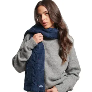 women's cable knit scarf Superdry image-1
