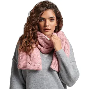 women's cable knit scarf Superdry image-1