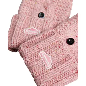 Women's twisted knit gloves Superdry image-1