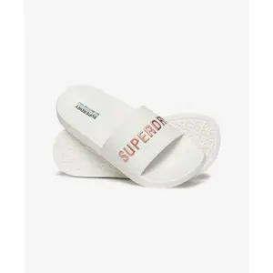 Vegan-Mädchen-Pool-Sandalen mit Logo Superdry image-1