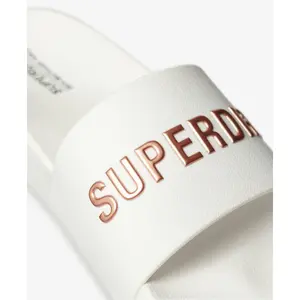 Vegan-Mädchen-Pool-Sandalen mit Logo Superdry image-2