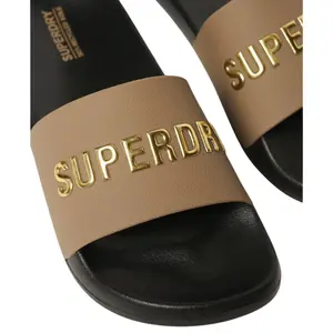 Vegan-Mädchen-Pool-Sandalen mit Logo Superdry image-6