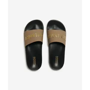 Vegan-Mädchen-Pool-Sandalen mit Logo Superdry image-4