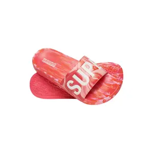 Marmorierte vegane Badesandalen für Mädchen Superdry image-1