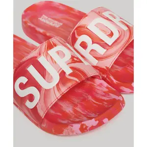 Marmorierte vegane Badesandalen für Mädchen Superdry image-3