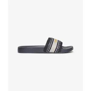 Vegan canvas pool slides for girls Superdry