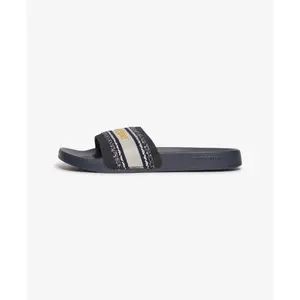 Vegan canvas pool slides for girls Superdry image-1