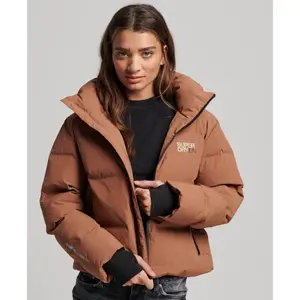 Plumífero recta con capucha para mujer Superdry image-0