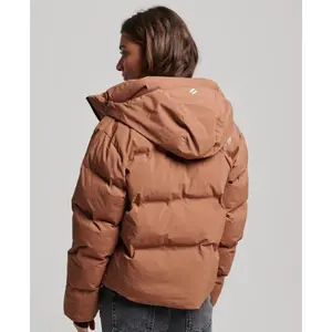 Plumífero recta con capucha para mujer Superdry image-1