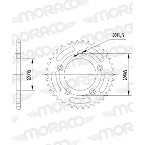 Motorcycle crown Supersprox RFE-205:43 (RFE-6620:43)# 50-32098-43 image-0