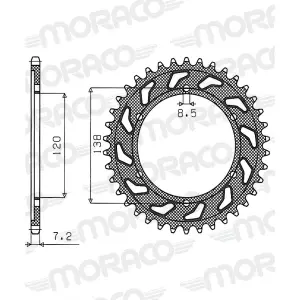 Couronne moto Supersprox JTR312-40 # 1-4514-40 # 50-29005-40 image-0