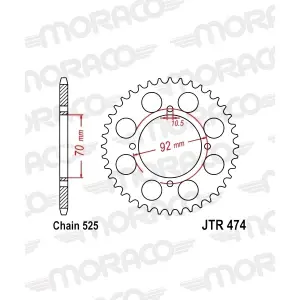 Κορώνα μοτοσικλέτας Supersprox JTR474-48 image-0