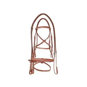 Briglia da equitazione combinata all'inglese con nasello anatomico Supreme