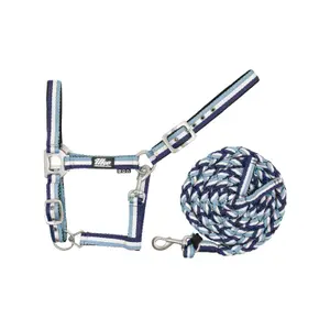 Nylon-Strick für Pferde mit Leder und Leine Supreme image-0