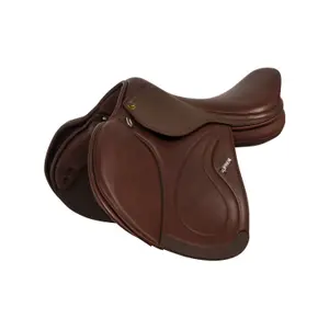 Dubbele leren springzadel voor paard Supreme Los Angeles image-0