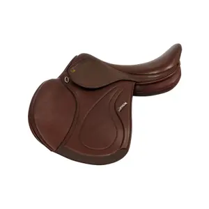 Dubbele leren springzadel voor paard Supreme Los Angeles image-1