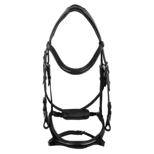Anatomical combined noseband bridle for horses with crown Supreme image-1