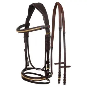 Anatomical riding bridles for horses in rubber Supreme