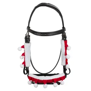 Collezione di Natale di capezza per cavalli + copertura per museruola Supreme image-1