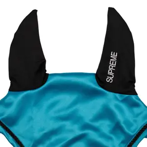 Bonnet anti-mouches pour cheval en satin avec oreilles élastiques Supreme image-1