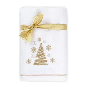 Snow tree bath towel Svilanit image-0