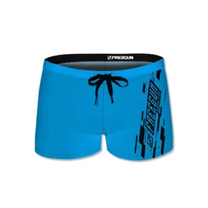 Boxer de bain uni avec logo rubber print Freegun image-0