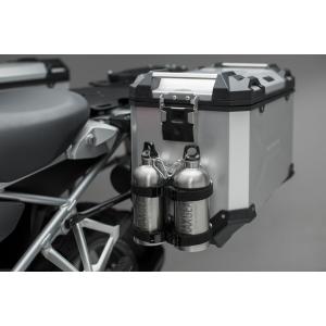 Conjunto de 2 garrafas de água em aço inoxidável com suporte SW-Motech Trax image-1