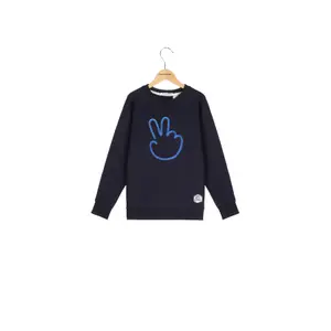 Sweatshirt round neck child French Disorder Peace image-0