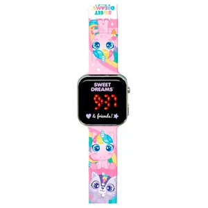 8435507882927-montre-enfant-sweet-dreams-unicorn-noir-rose-violet-18x7-5x3-cm