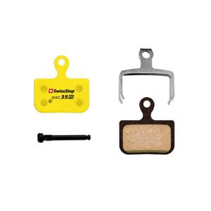 706112-coppia-di-pastiglie-organiche-swissstop-disc-35-rs-pour-freins-sram-avid-giallo-tu
