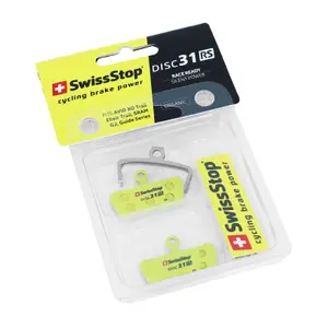 Paar von BMX-Bremsbelägen mit maximaler Bremskraft bei trockenen und nassen Bedingungen Swissstop Avid Xo Trail, Elixir 9 Et Elixir 7 Trail, Sram G2 Ultimate Et Rsc, Guide Ultimate, Rsc, Rs, R, T (Swissstop Organic Silence - Disc 31Rs) image-1