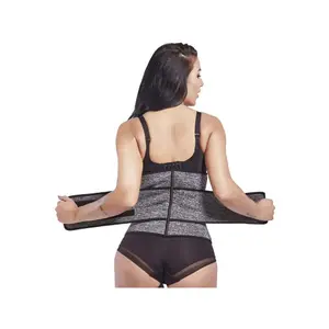 Ceinture de sudation néoprène et lycra avec double scratch et fermeture éclair Synerfit Fitness image-3