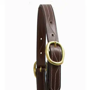 Lædergrime til hest T de T Trippled Stiched image-1