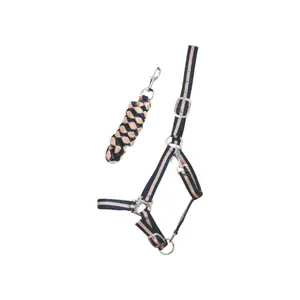 Cabresto duplo de cavalo + corda de chumbo T de T image-0