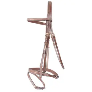 Anatomiczne skórzane uzdy jeździeckie T de T Kessel image-0