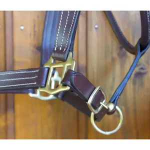 Leather halter for horses T de T Trippled Stiched image-1