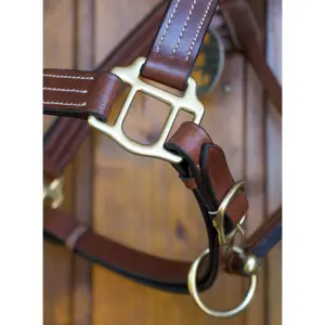 Licol pour cheval en cuir T de T Trippled Stiched image-1