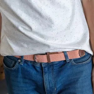 Ceinture tressée élastique Billybelt Pêche image-0
